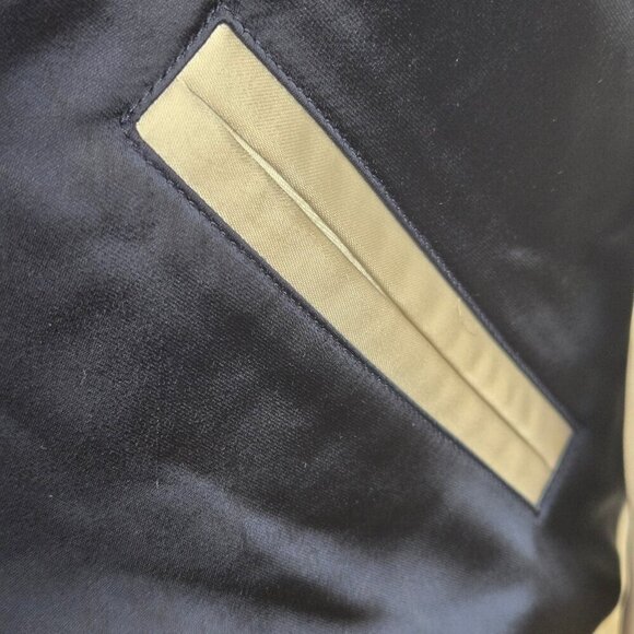 Coach Size 2 Reversible Bomber Varsity Jacket Navy White Penguin  Snap Front - Picture 4 of 16